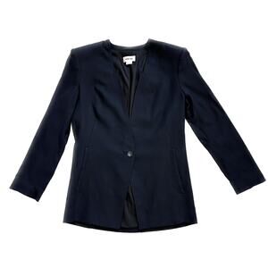 Helmut Lang Black Single Button Blazer Jacket Size 2